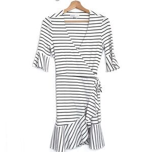 Free People Wrap Striped Wrap Dress
